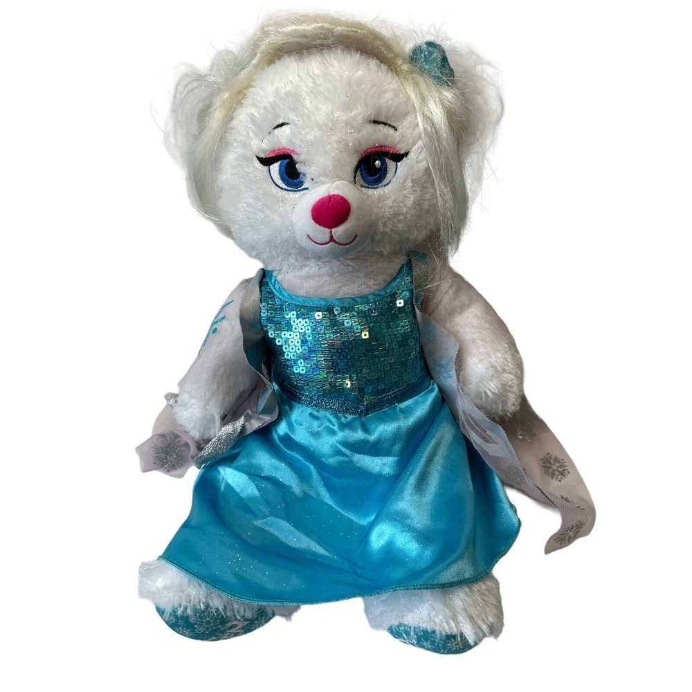 Build A Bear Disney Frozen 2 Elsa Inspired Bear With Teddy Bear Size Wig/Costume